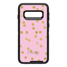 DistinctInk™ OtterBox Defender Series Case for Apple iPhone / Samsung Galaxy / Google Pixel - Pink & Gold Print - Polka Dots Pattern