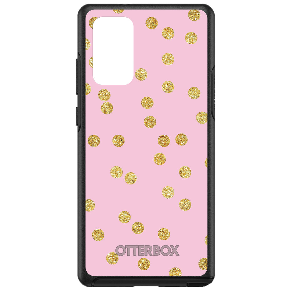 Pink & Gold Print, Polka Dots Pattern OtterBox Symmetry Case for iPhone & Galaxy, view 10