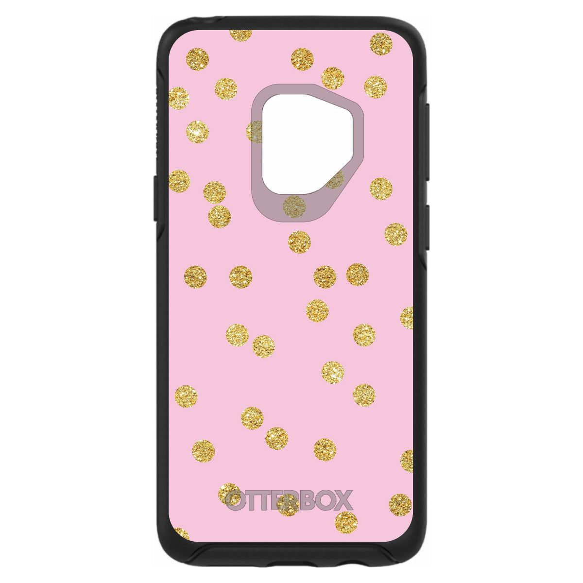 Pink & Gold Print, Polka Dots Pattern OtterBox Symmetry Case for iPhone & Galaxy, view 8