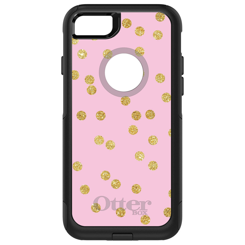 Pink & Gold Print, Polka Dots Pattern OtterBox Commuter Case for iPhone & Galaxy