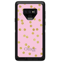 DistinctInk™ OtterBox Defender Series Case for Apple iPhone / Samsung Galaxy / Google Pixel - Pink & Gold Print - Polka Dots Pattern
