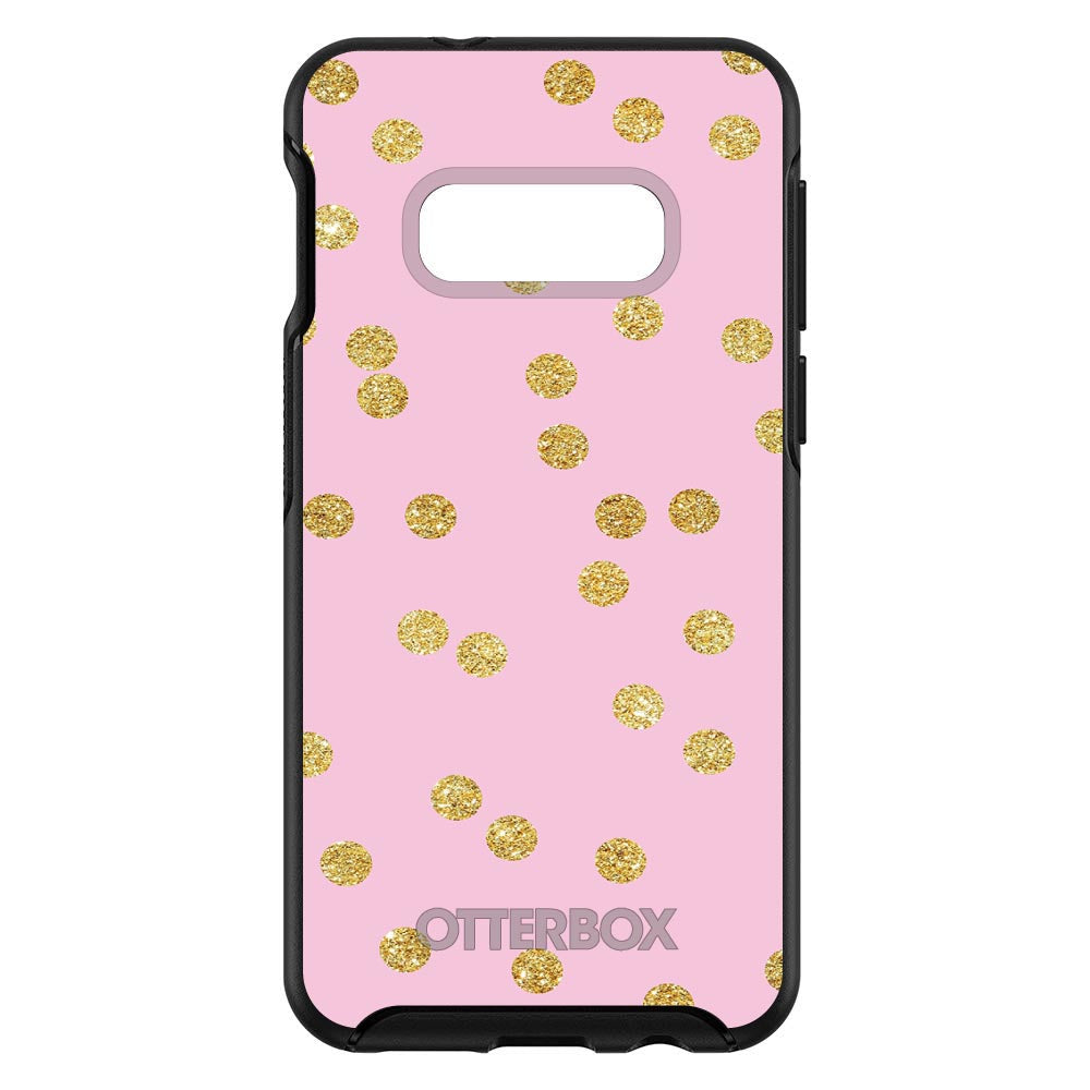 Pink & Gold Print, Polka Dots Pattern OtterBox Symmetry Case for iPhone & Galaxy, view 7