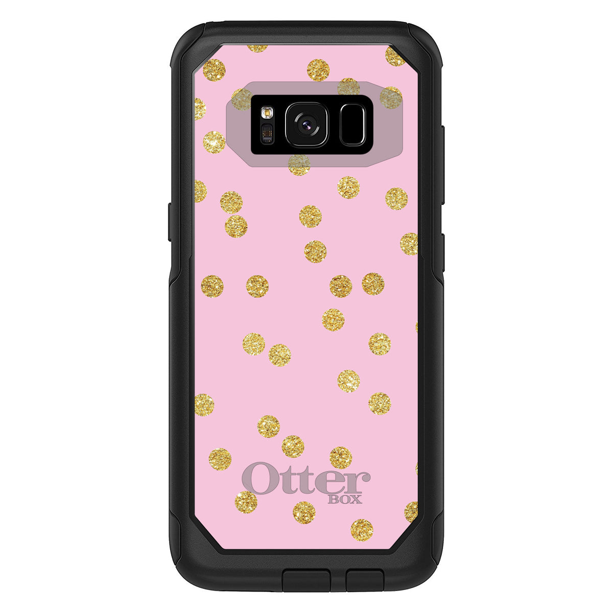 Pink & Gold Print, Polka Dots Pattern OtterBox Commuter Case for iPhone & Galaxy, view 10