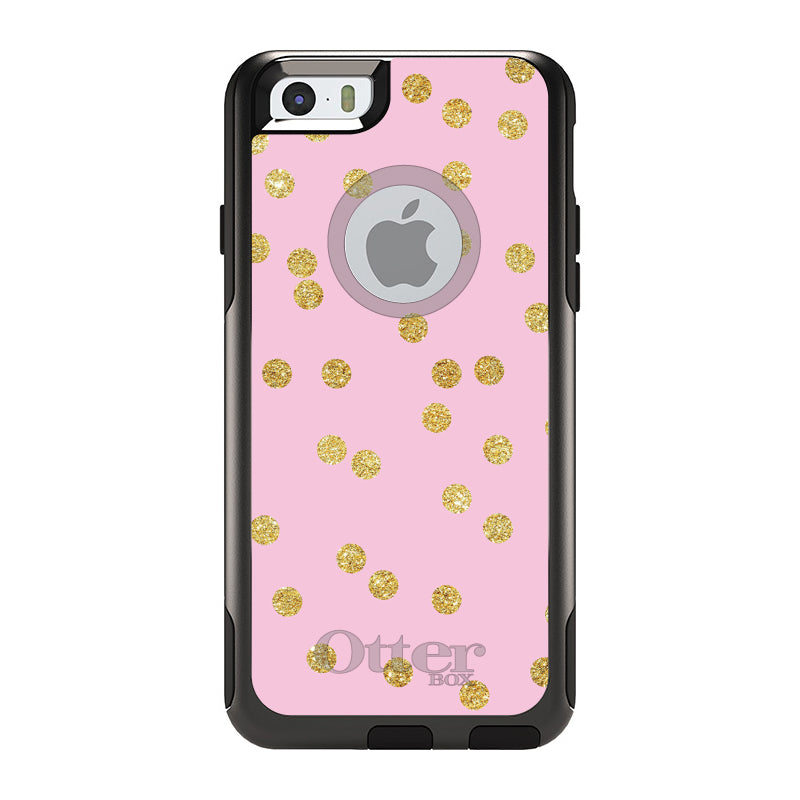 Pink & Gold Print, Polka Dots Pattern OtterBox Commuter Case for iPhone & Galaxy, view 4