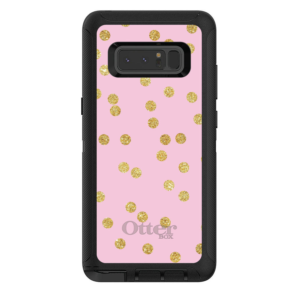 Pink & Gold Print, Polka Dots Pattern OtterBox Defender Case for iPhone & Galaxy, view 17