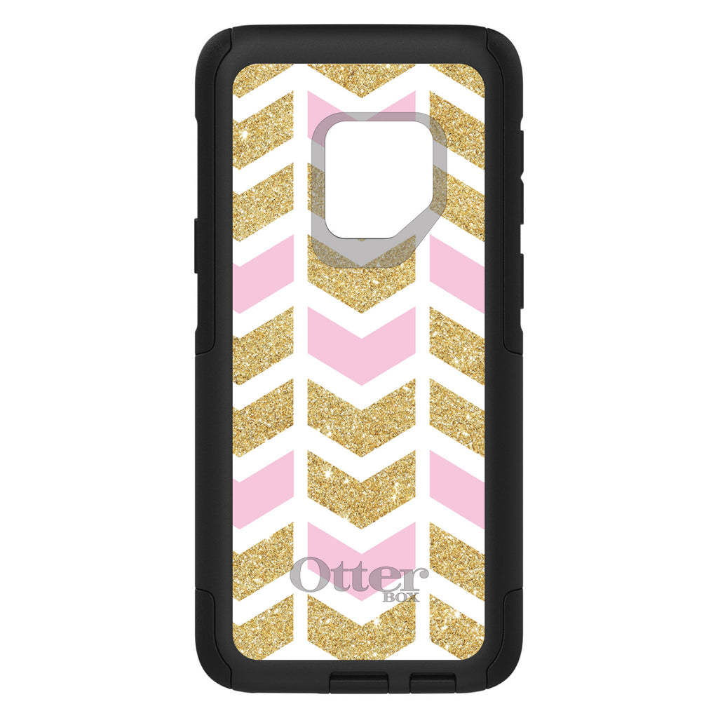 Pink & Gold Print, Random Chevron Pattern OtterBox Commuter Case for iPhone & Galaxy, view 9