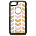 Pink & Gold Print, Random Chevron Pattern OtterBox Commuter Case for iPhone & Galaxy