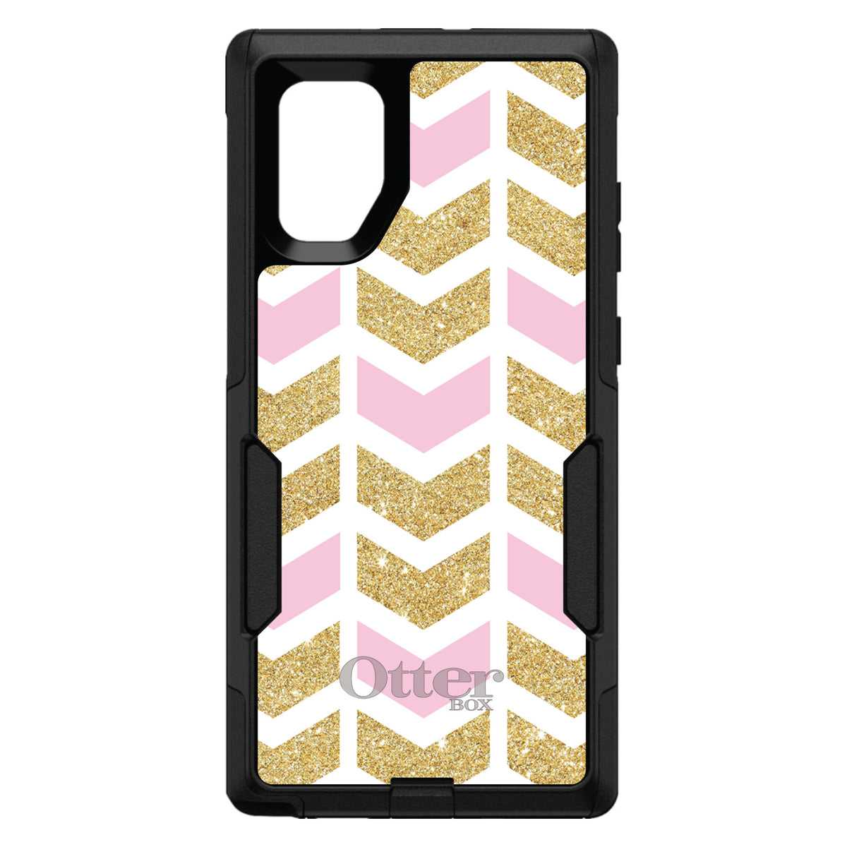 Pink & Gold Print, Random Chevron Pattern OtterBox Commuter Case for iPhone & Galaxy, view 14