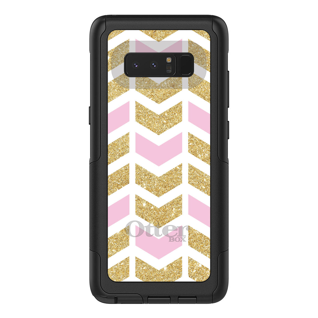 Pink & Gold Print, Random Chevron Pattern OtterBox Commuter Case for iPhone & Galaxy, view 16