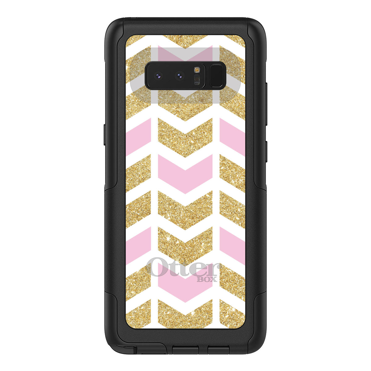 Pink & Gold Print, Random Chevron Pattern OtterBox Commuter Case for iPhone & Galaxy, view 16