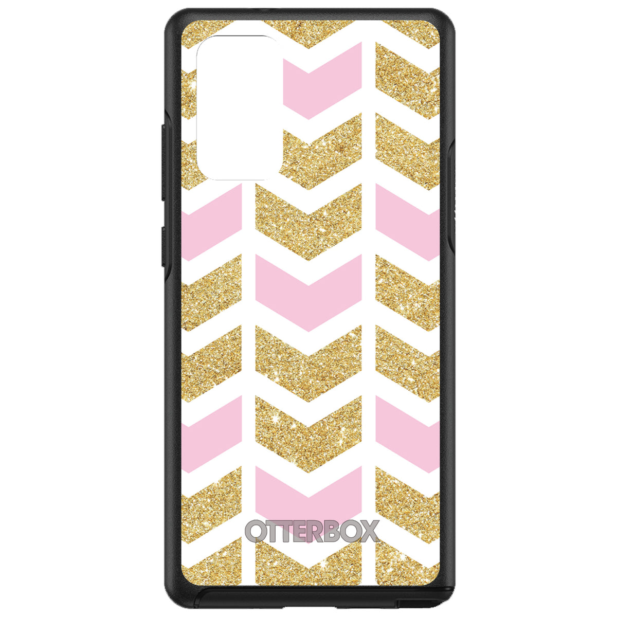 Pink & Gold Print, Random Chevron Pattern OtterBox Symmetry Case for iPhone & Galaxy, view 10