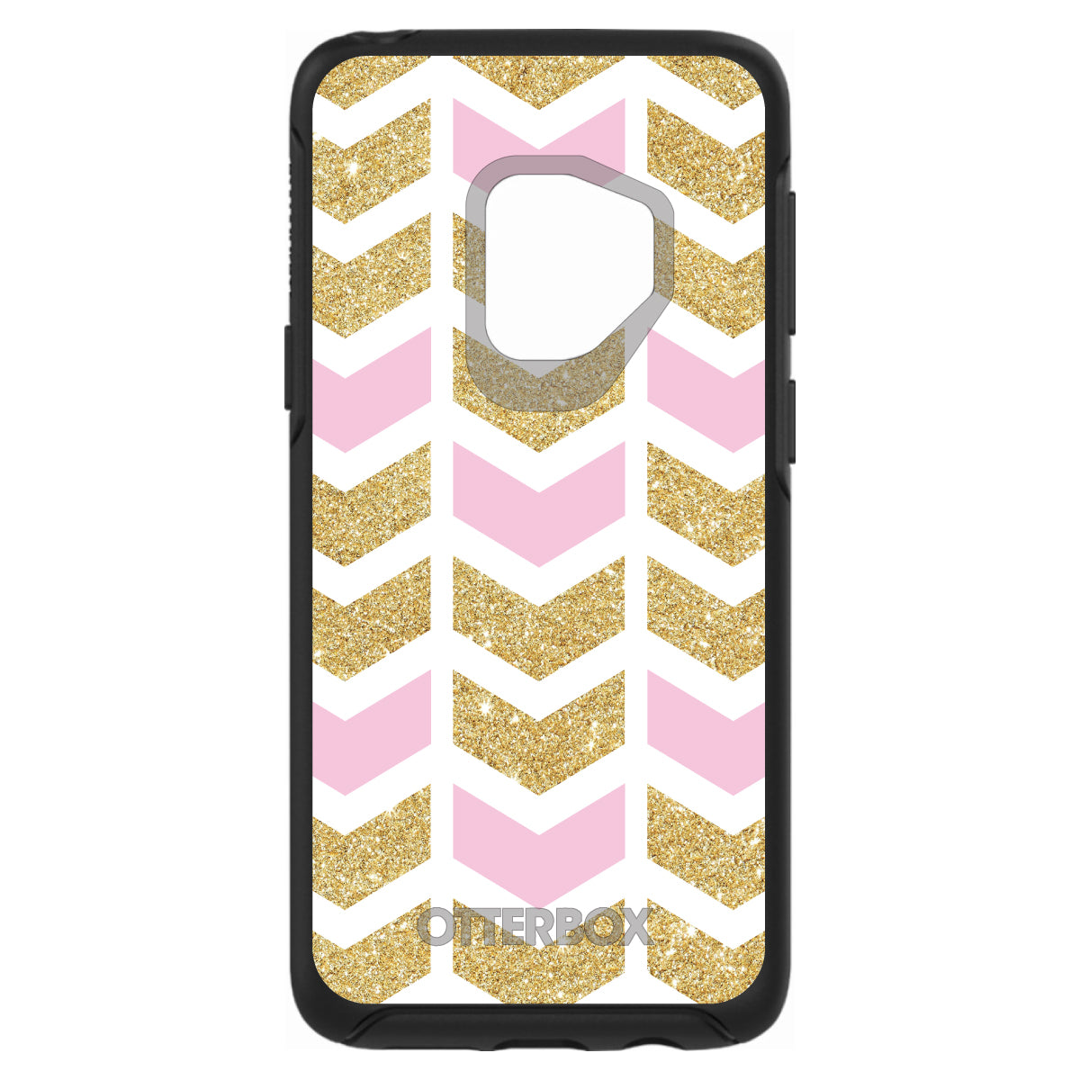 Pink & Gold Print, Random Chevron Pattern OtterBox Symmetry Case for iPhone & Galaxy, view 8