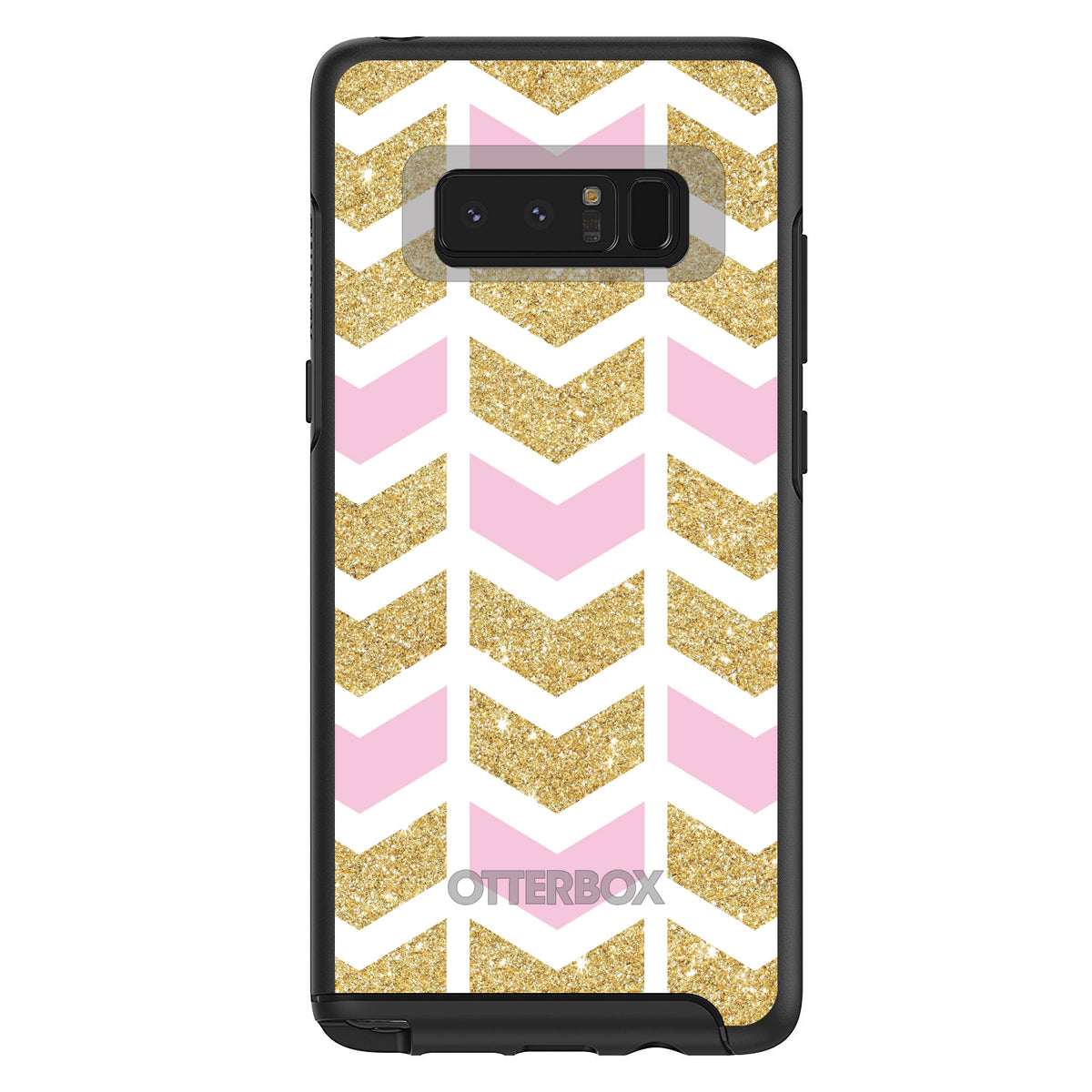 Pink & Gold Print, Random Chevron Pattern OtterBox Symmetry Case for iPhone & Galaxy, view 14