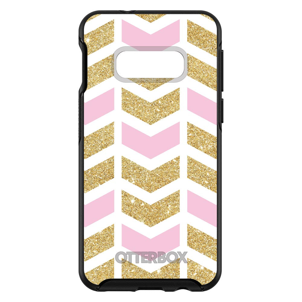 Pink & Gold Print, Random Chevron Pattern OtterBox Symmetry Case for iPhone & Galaxy, view 7
