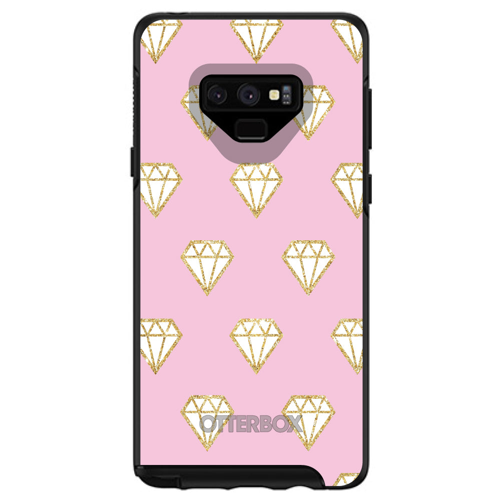 Pink & Gold Print, Diamond Pattern OtterBox Symmetry Case for iPhone & Galaxy, view 13