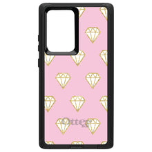 DistinctInk™ OtterBox Defender Series Case for Apple iPhone / Samsung Galaxy / Google Pixel - Pink & Gold Print - Diamond Pattern