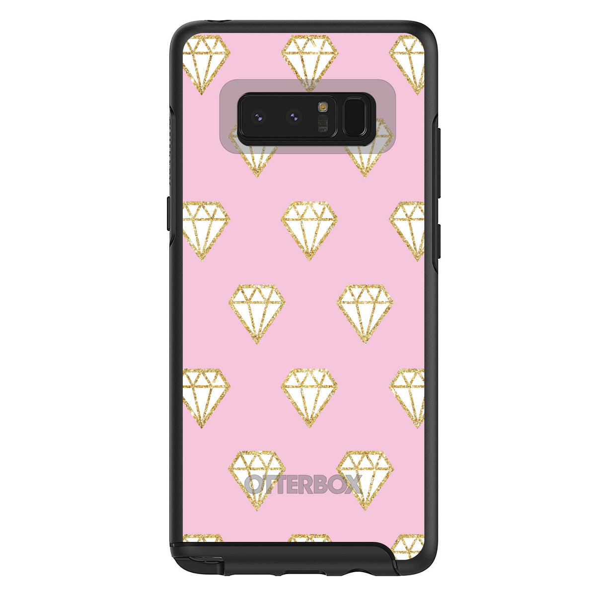 Pink & Gold Print, Diamond Pattern OtterBox Symmetry Case for iPhone & Galaxy, view 14