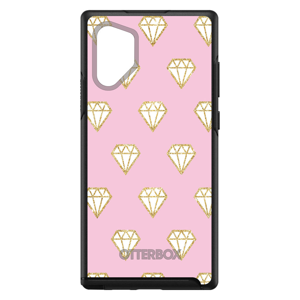Pink & Gold Print, Diamond Pattern OtterBox Symmetry Case for iPhone & Galaxy, view 11