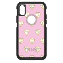 DistinctInk™ OtterBox Commuter Series Case for Apple iPhone or Samsung Galaxy - Pink & Gold Print - Diamond Pattern