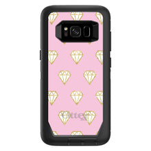 DistinctInk™ OtterBox Defender Series Case for Apple iPhone / Samsung Galaxy / Google Pixel - Pink & Gold Print - Diamond Pattern