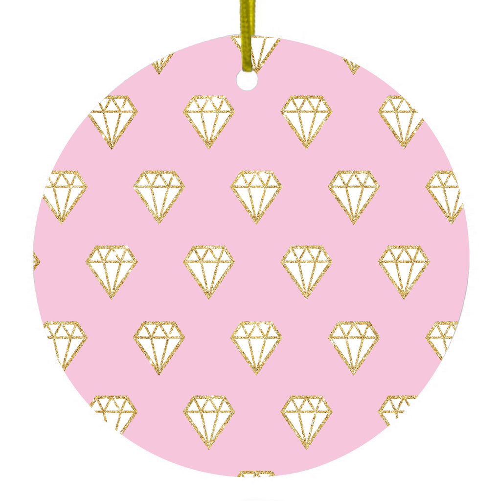 Diamond Pattern Ceramic Ornament