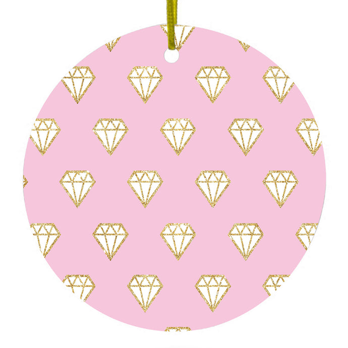 Diamond Pattern Ceramic Ornament