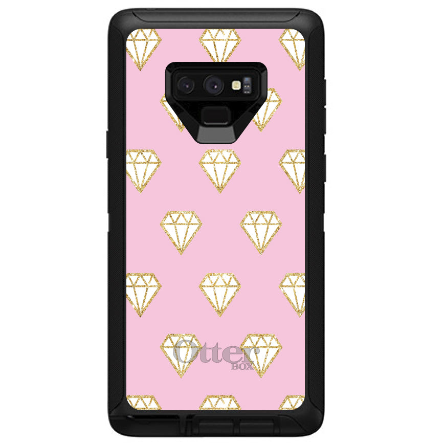 Pink & Gold Print, Diamond Pattern OtterBox Defender Case for iPhone & Galaxy, view 16