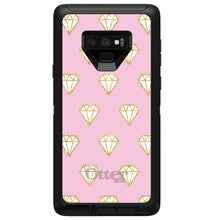 DistinctInk™ OtterBox Defender Series Case for Apple iPhone / Samsung Galaxy / Google Pixel - Pink & Gold Print - Diamond Pattern