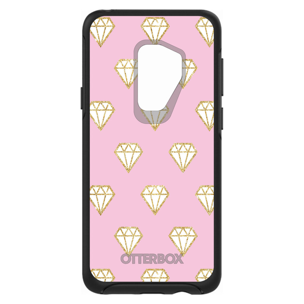 Pink & Gold Print, Diamond Pattern OtterBox Symmetry Case for iPhone & Galaxy, view 9