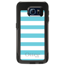DistinctInk™ OtterBox Commuter Series Case for Apple iPhone or Samsung Galaxy - Blue & White Bold Stripes
