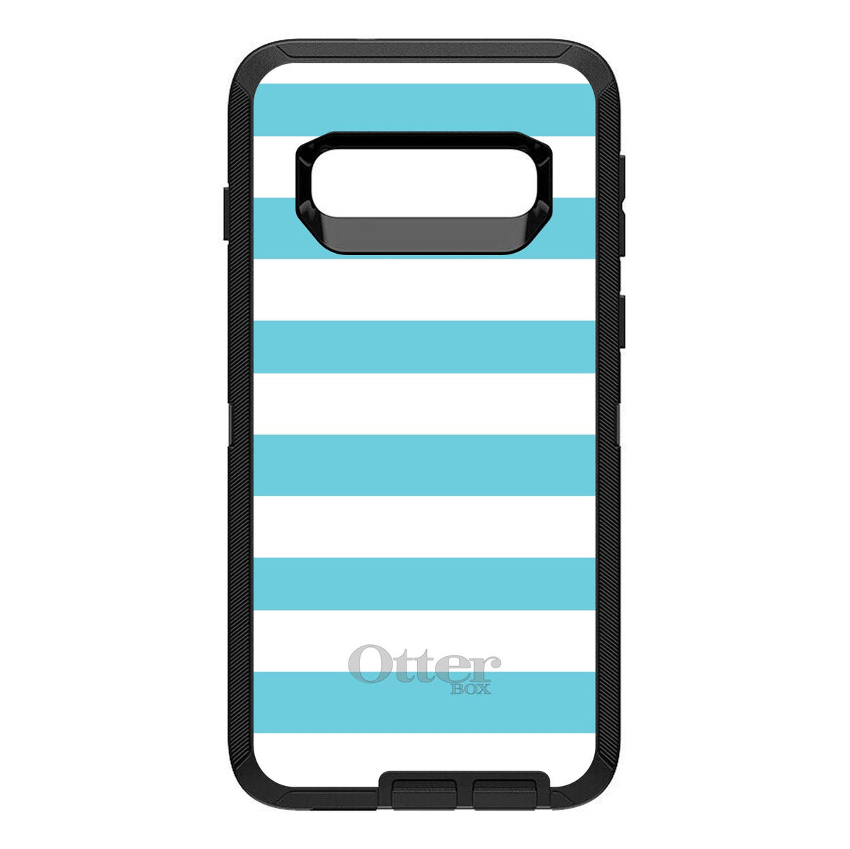 Blue & White Bold Stripes OtterBox Defender Case for iPhone & Galaxy, view 6