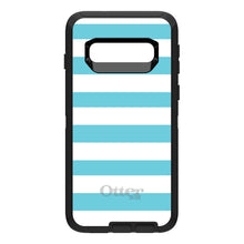 DistinctInk™ OtterBox Defender Series Case for Apple iPhone / Samsung Galaxy / Google Pixel - Blue & White Bold Stripes