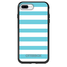 DistinctInk™ OtterBox Symmetry Series Case for Apple iPhone / Samsung Galaxy / Google Pixel - Blue & White Bold Stripes