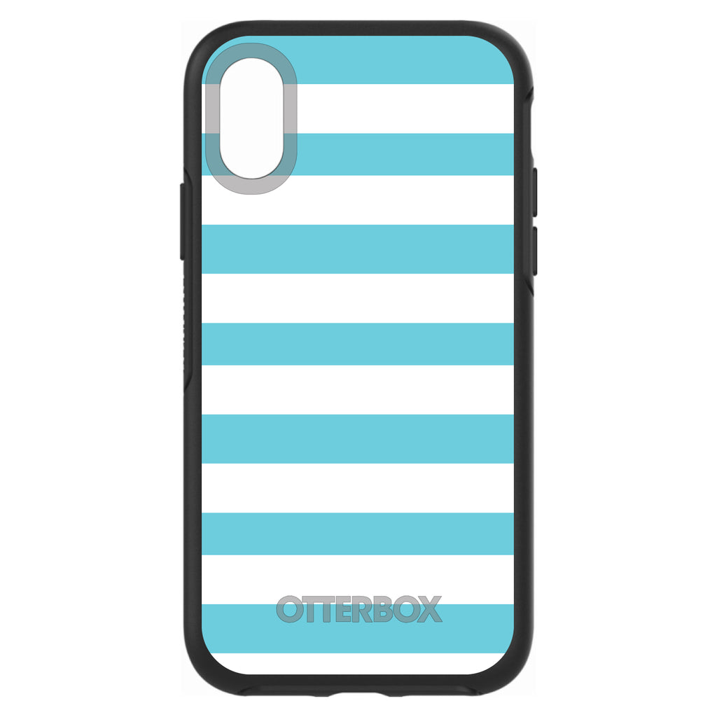 Blue & White Bold Stripes OtterBox Symmetry Case for iPhone & Galaxy, view 4
