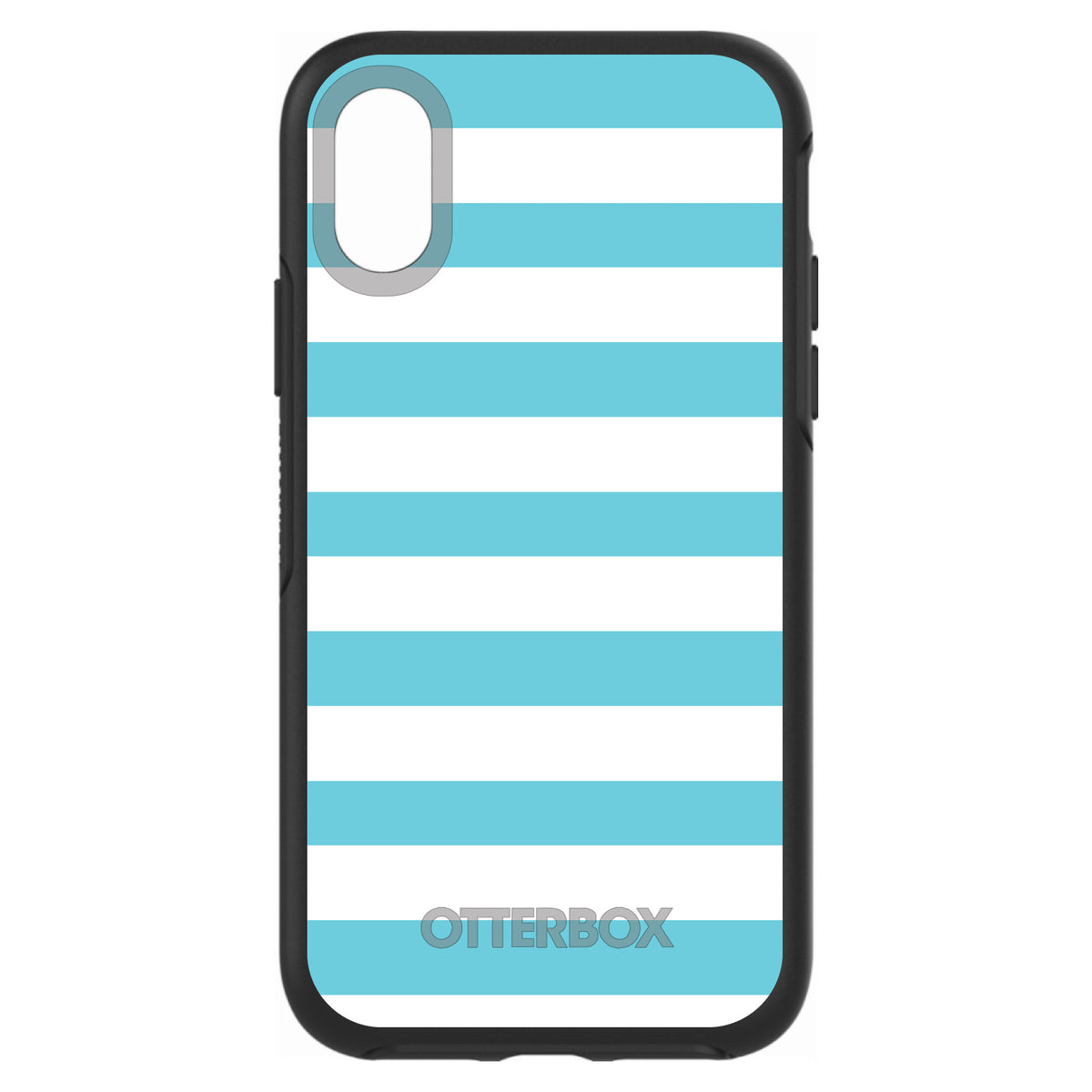 Blue & White Bold Stripes OtterBox Symmetry Case for iPhone & Galaxy, view 4