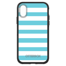 DistinctInk™ OtterBox Symmetry Series Case for Apple iPhone / Samsung Galaxy / Google Pixel - Blue & White Bold Stripes