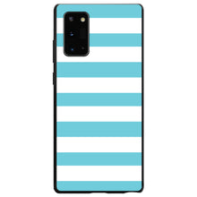 DistinctInk® Hard Plastic Snap-On Case for Apple iPhone or Samsung Galaxy - Blue & White Bold Stripes
