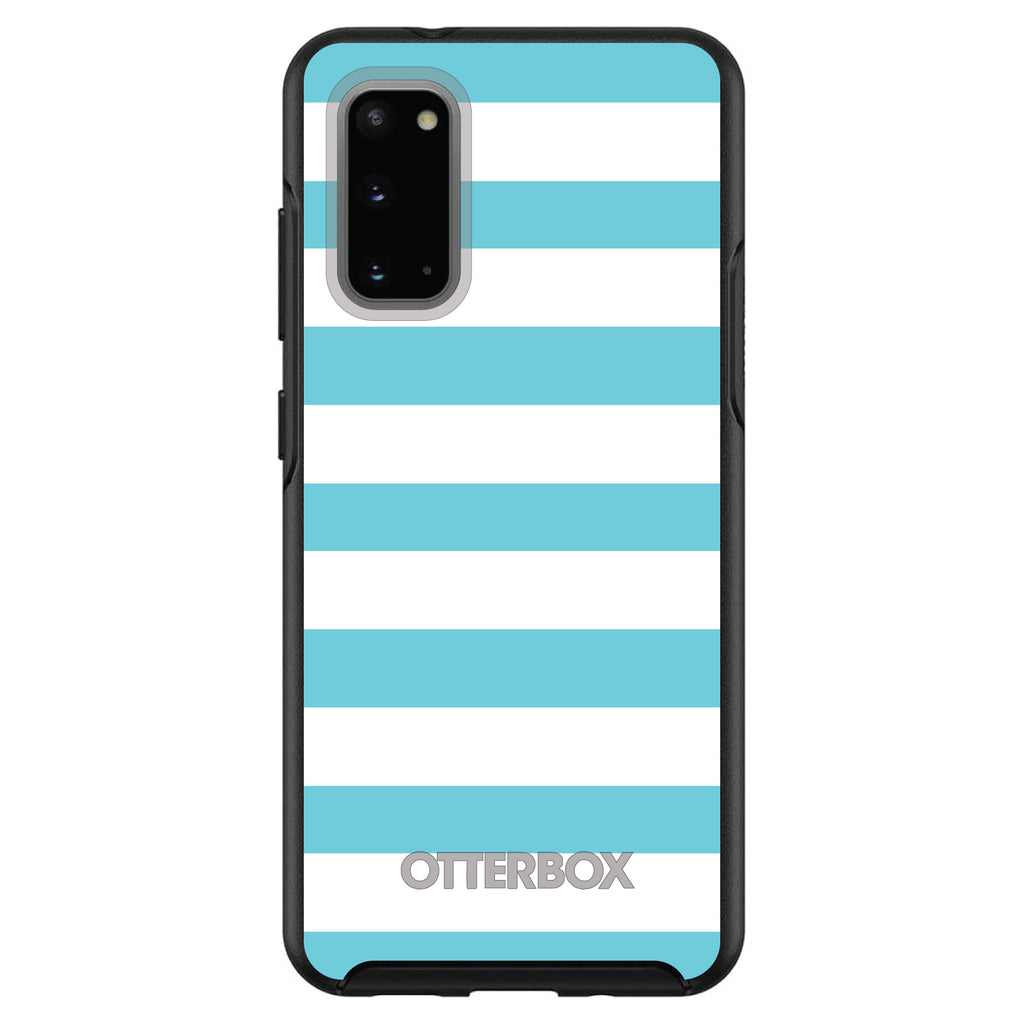 Blue & White Bold Stripes OtterBox Symmetry Case for iPhone & Galaxy, view 5