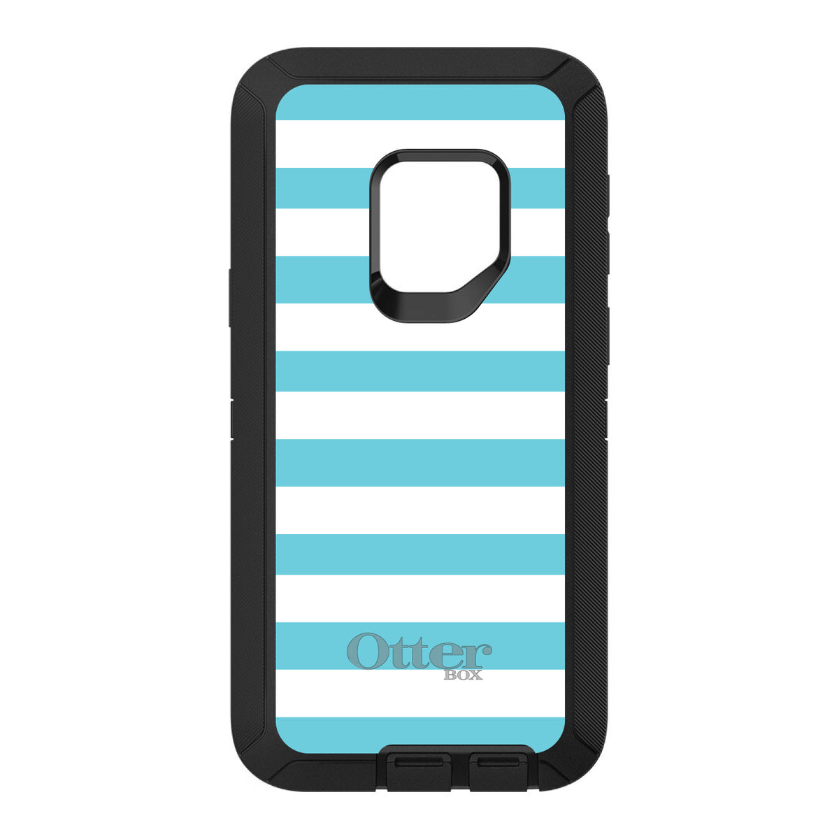 Blue & White Bold Stripes OtterBox Defender Case for iPhone & Galaxy, view 8