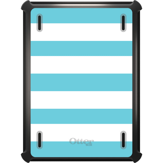 DistinctInk™ OtterBox Defender Series Case for Apple iPad / iPad Pro / iPad Air / iPad Mini - Blue & White Bold Stripes