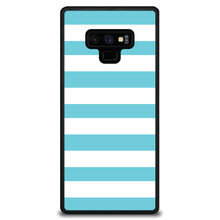 DistinctInk® Hard Plastic Snap-On Case for Apple iPhone or Samsung Galaxy - Blue & White Bold Stripes