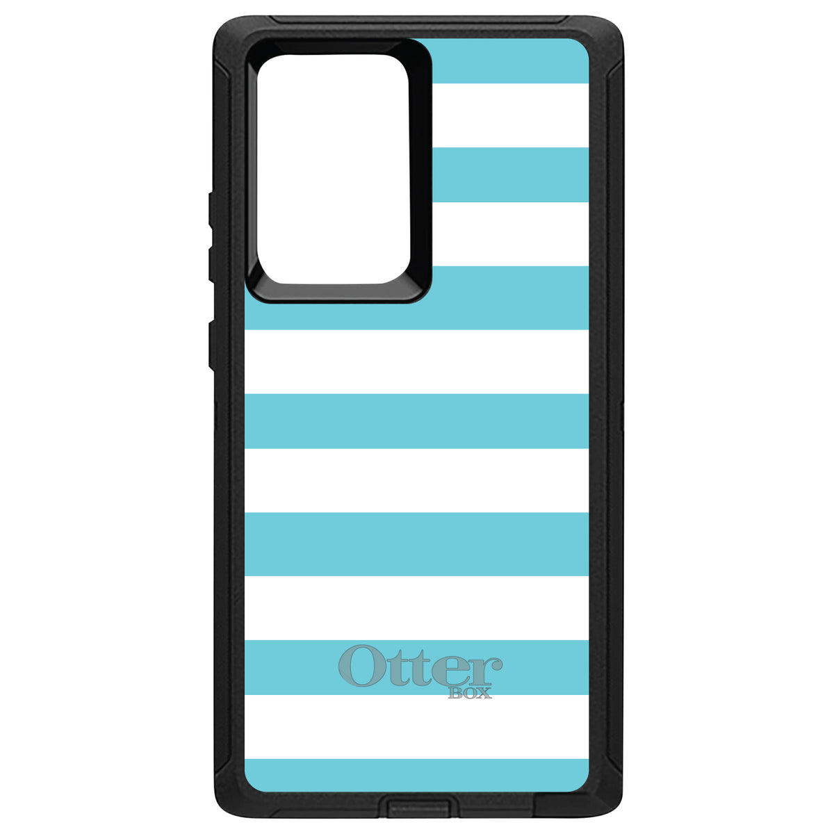 Blue & White Bold Stripes OtterBox Defender Case for iPhone & Galaxy, view 10