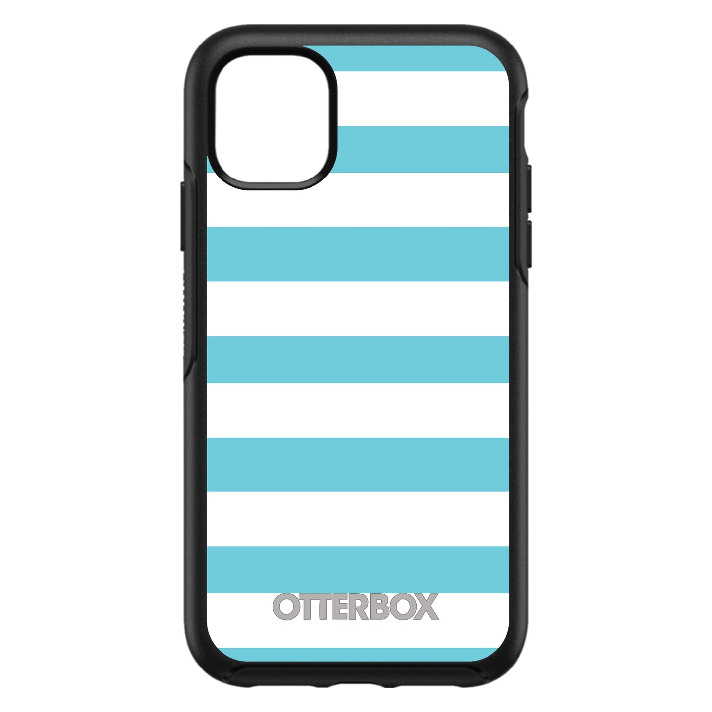 DistinctInk™ OtterBox Symmetry Series Case for Apple iPhone / Samsung Galaxy / Google Pixel - Blue & White Bold Stripes