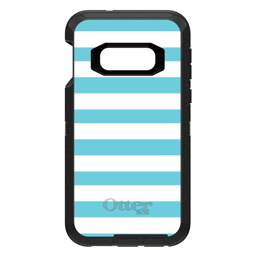 Blue & White Bold Stripes OtterBox Defender Case for iPhone & Galaxy, view 7