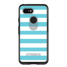 DistinctInk™ OtterBox Symmetry Series Case for Apple iPhone / Samsung Galaxy / Google Pixel - Blue & White Bold Stripes