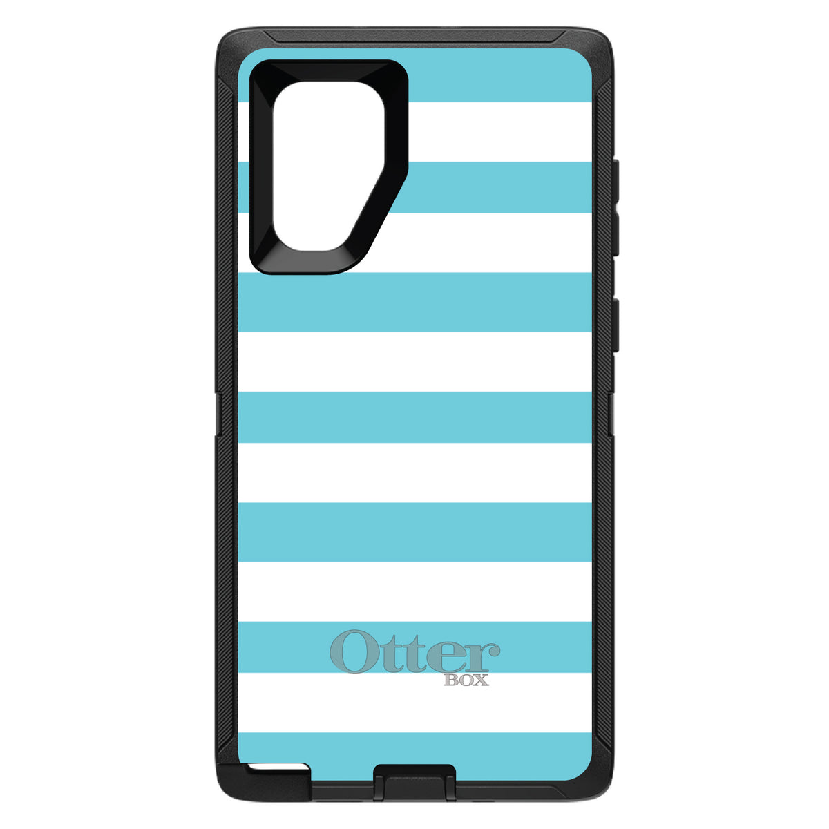 Blue & White Bold Stripes OtterBox Defender Case for iPhone & Galaxy, view 11