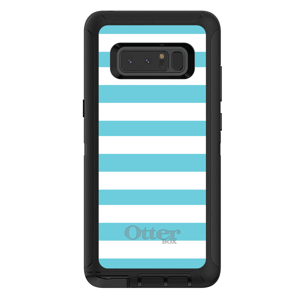 Blue & White Bold Stripes OtterBox Defender Case for iPhone & Galaxy, view 14