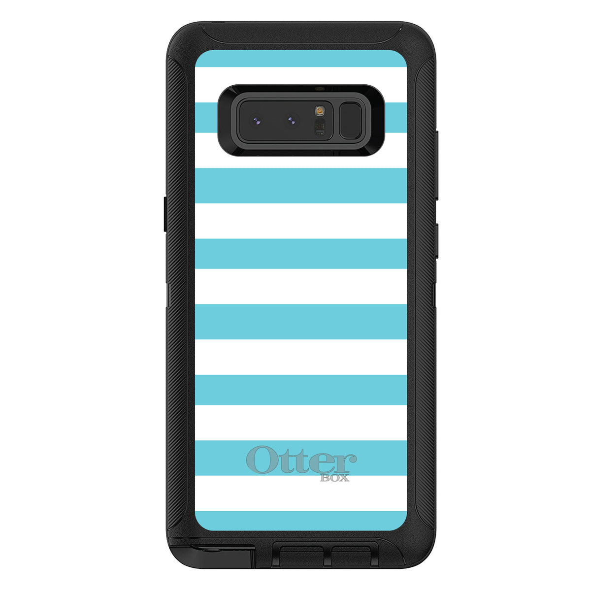 Blue & White Bold Stripes OtterBox Defender Case for iPhone & Galaxy, view 14