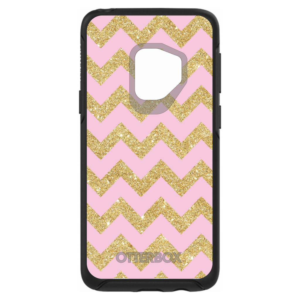 Pink & Gold Print, Chevron Pattern OtterBox Symmetry Case for iPhone & Galaxy, view 8