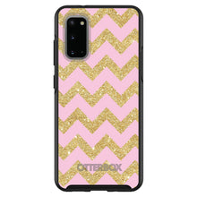 DistinctInk™ OtterBox Symmetry Series Case for Apple iPhone / Samsung Galaxy / Google Pixel - Pink & Gold Print - Chevron Pattern